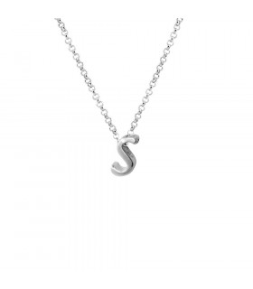 Silver initial choker