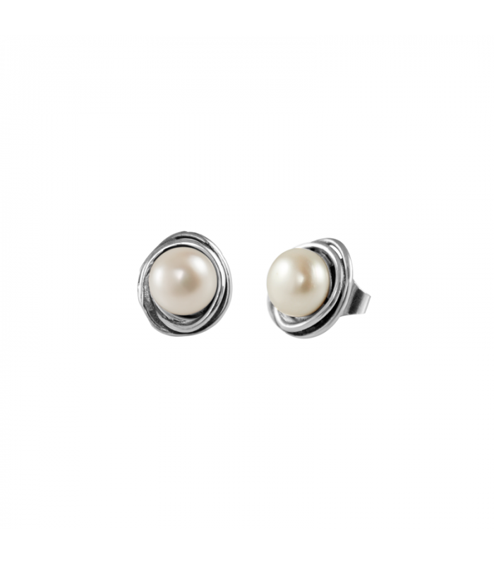 Silver Relio Pearl Earring