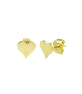 Heart earrings in sterling gold