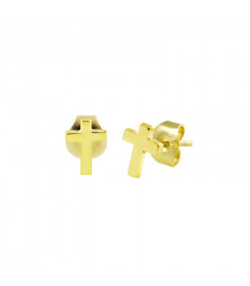 Gold cross earrings for communion gift