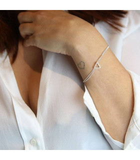 Halia silver triangle bracelet