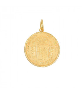 Alfonso XIII coin pendant