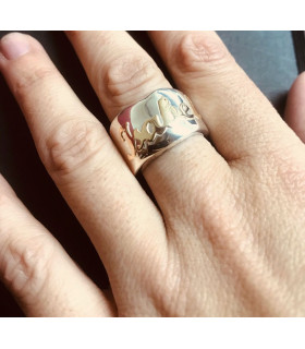 custom silver and gold ring