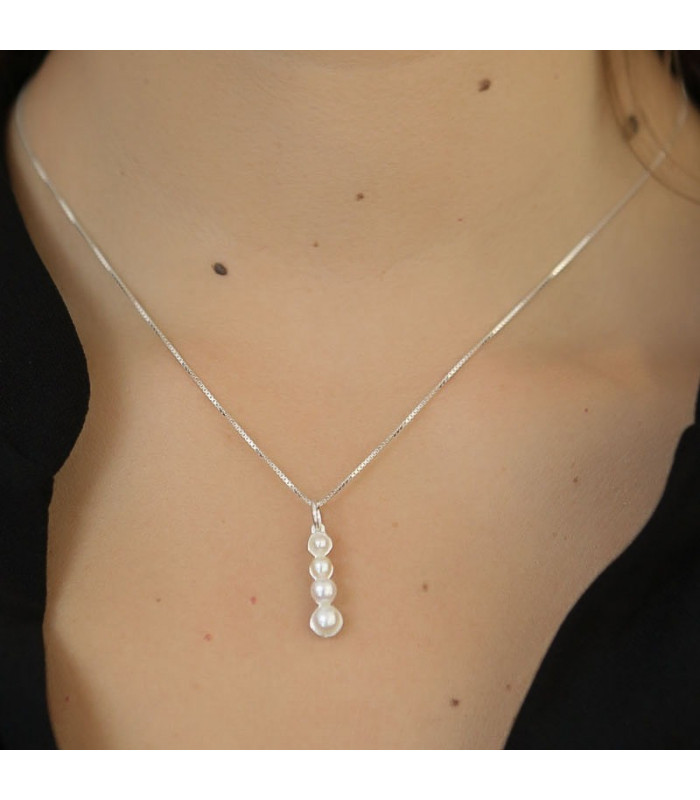 Pearl pendants with silver. A cheap gift for any event.