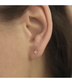 Gold star earring