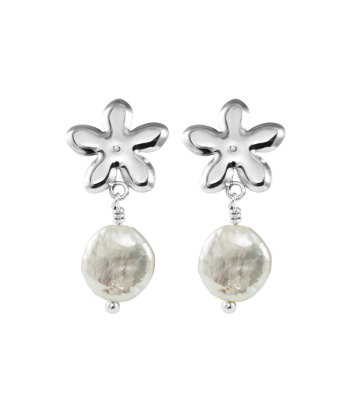 Pearl jasmine silver earring