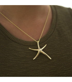 Gold-plated starfish pendants