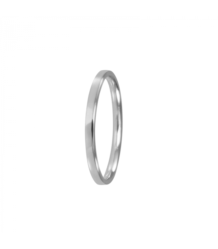 Finite silver wedding band for couples