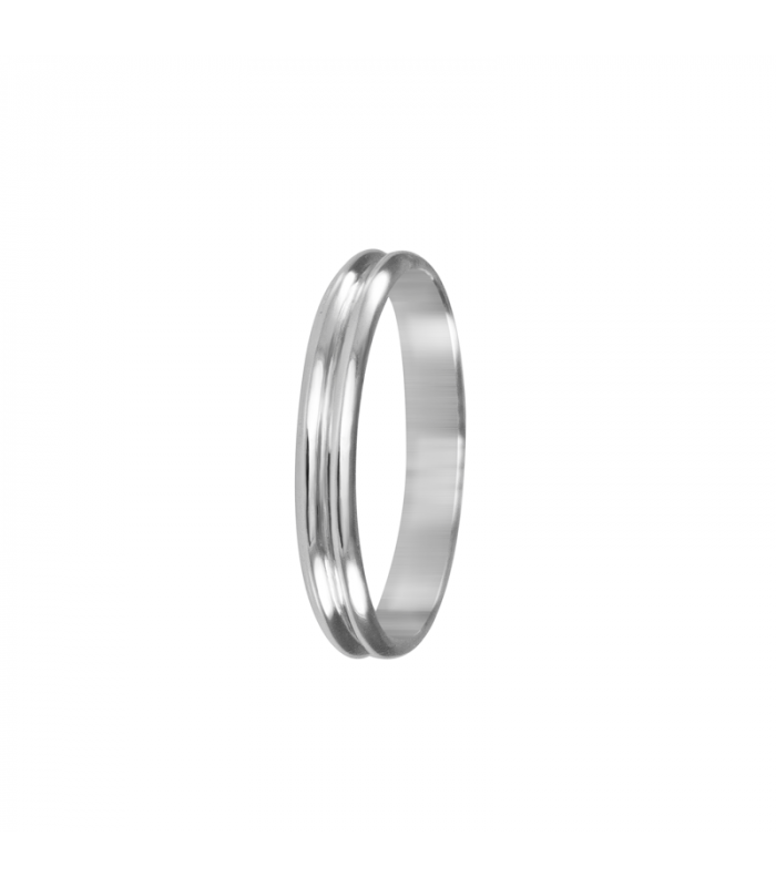 Sterling silver double wedding band