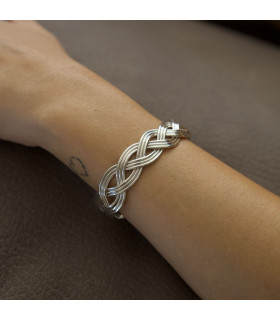 Braided silver bracelet, Atena