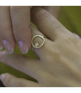 Gold plated silver ring.