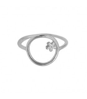 Jasmine circle silver ring.