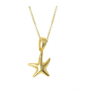 Gold Starfish Pendant