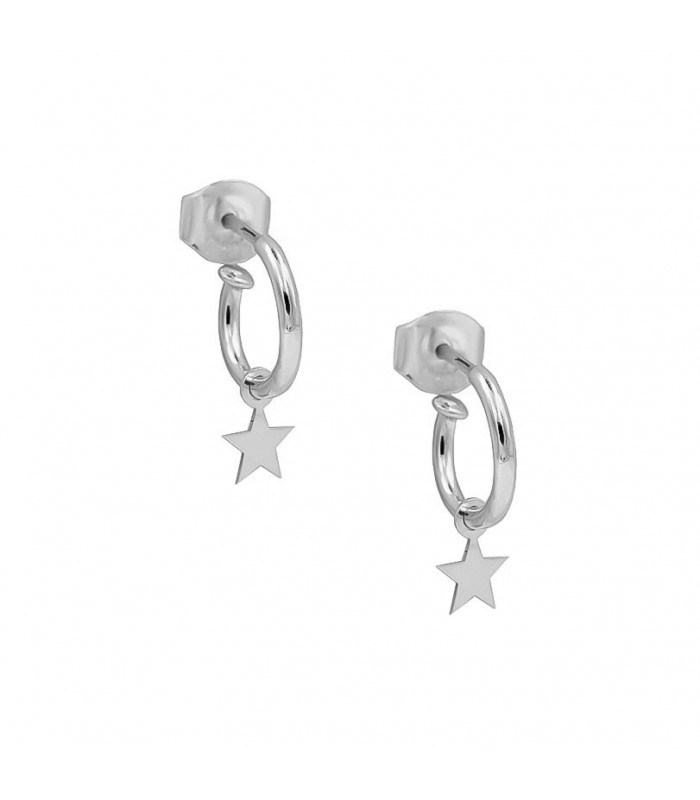 Earrings hoops with stars