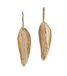 Gold leaf earrings