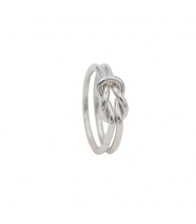 Silver knot ring