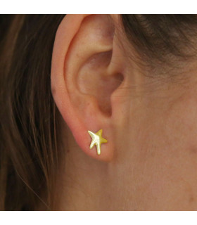 Pendientes estrella de mar dorado