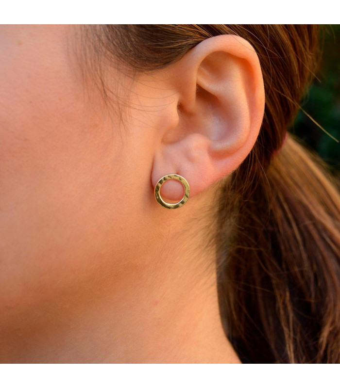 Golden hoop earring