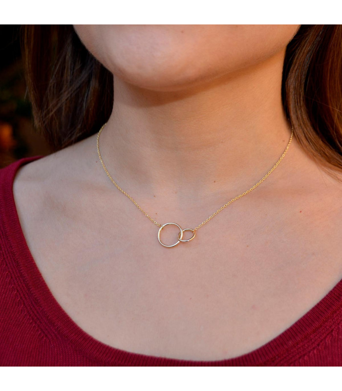 Gold double hoops chokers