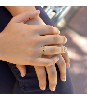 Emerald eye model ring