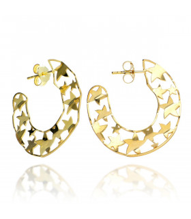 Openwork star hoops