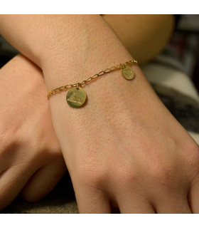 Pulsera personalizada nombres oro