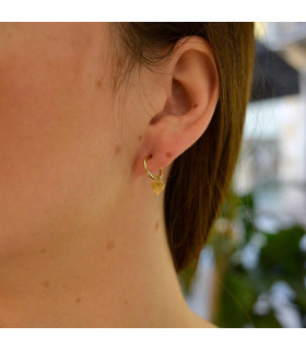 Gold hoop earring