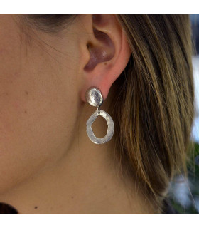 silver earring wax circle