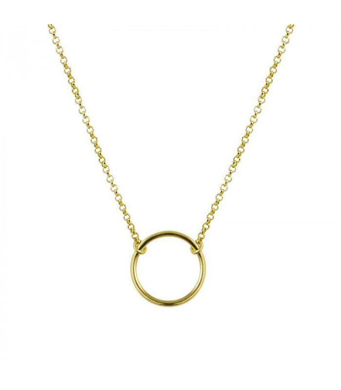 Circle necklace in gold plated silver | Hago