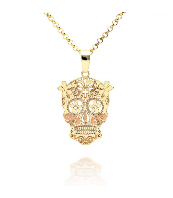 Colgante calavera en plata de ley