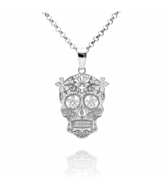 Colgante calavera Frida de plata