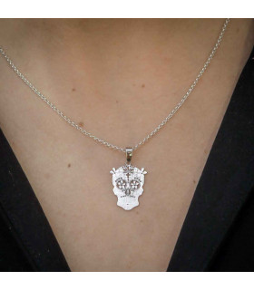 Colgante calavera mexicana de plata