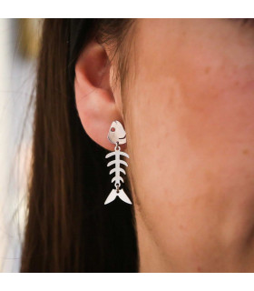 Silverfish earrings