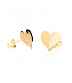 Gold heart earring