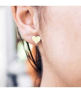 Gold heart earrings