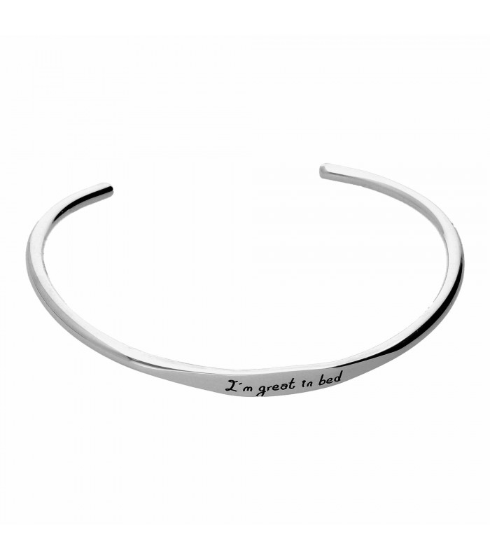 Personalized silver Athens bracelet