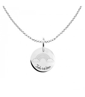 Everything Will Go Good silver chain pendant