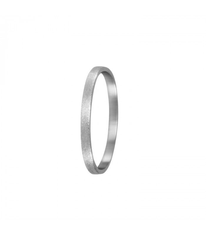 Satin flat silver wedding ring. Alliances for life in silver