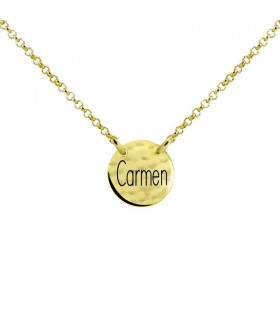 Gold name medal choker