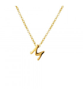 Initial letter M necklace