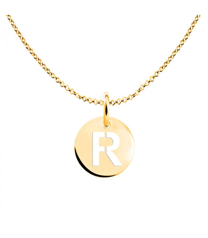 Gold letter R choker