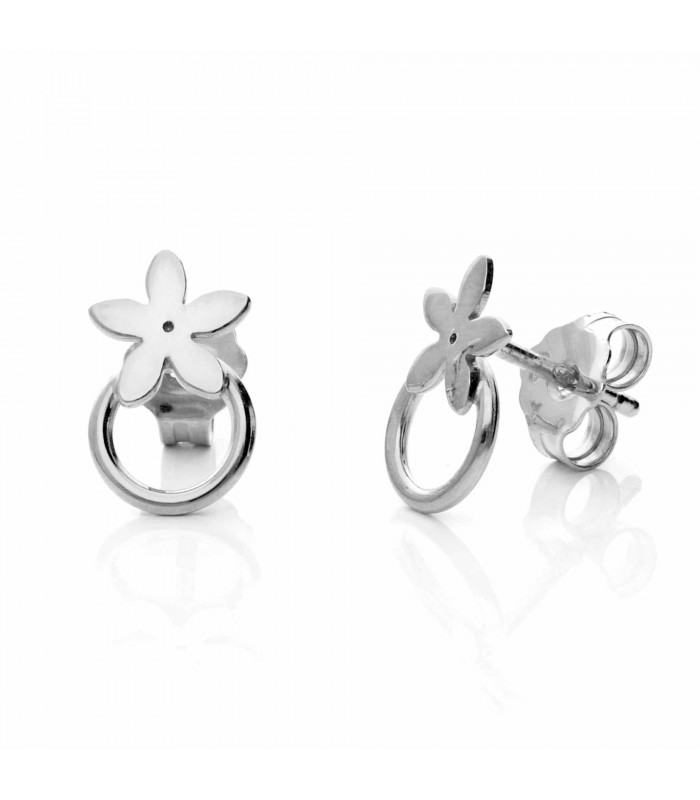 Silver jasmine earring