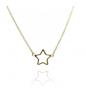 Gold Profile Star Necklace