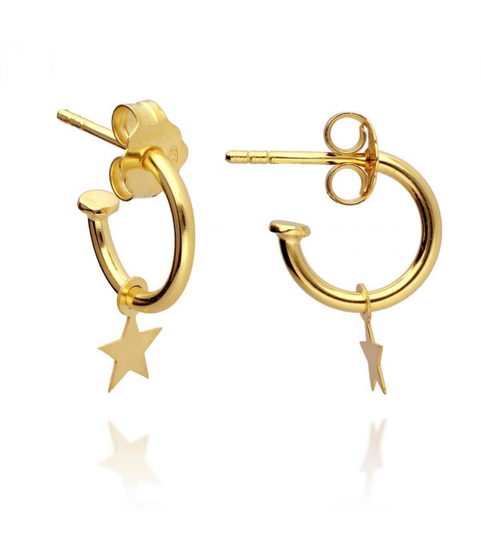 Hoops earrings with star