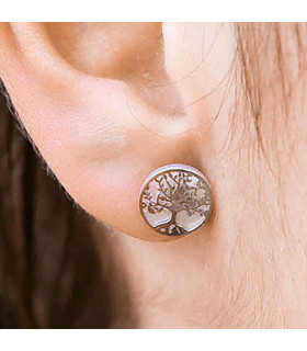 Silver tree of life earrings