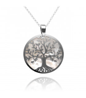 Nacre Tree of Life Pendant