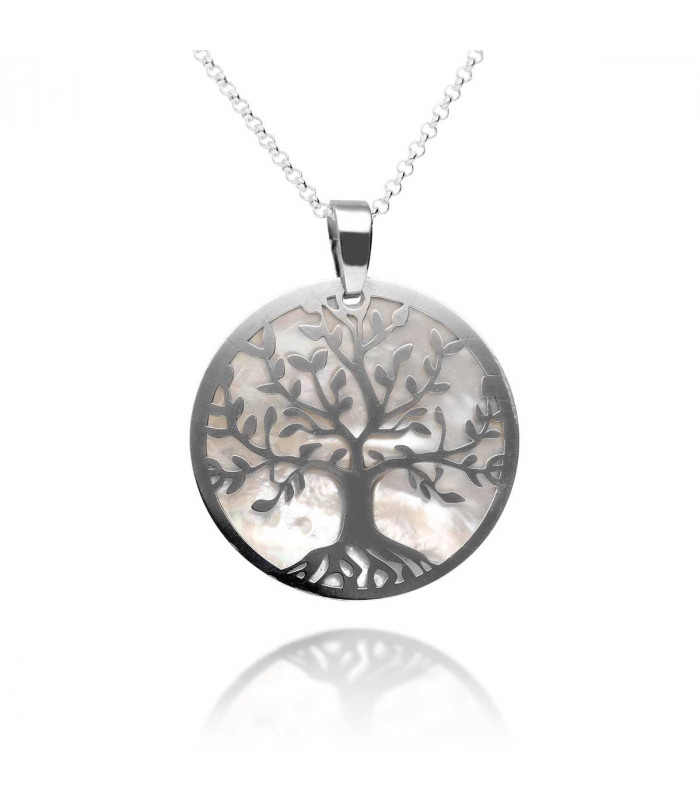 Nacre Tree of Life Pendant