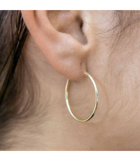 Gold hoop earring