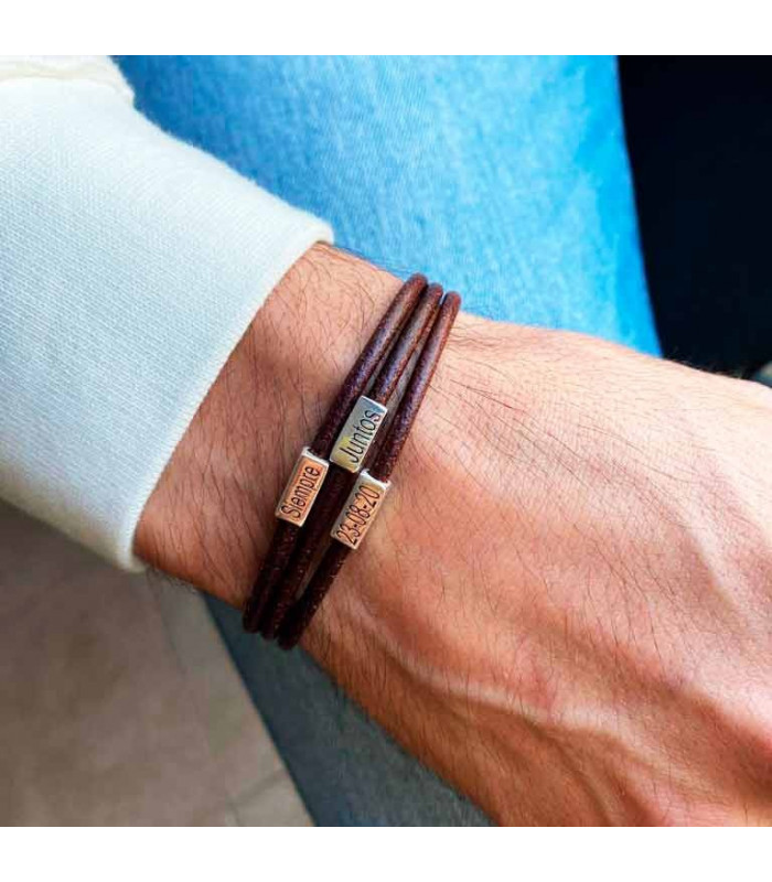 Leather bracelet names woman