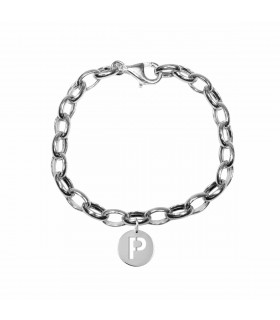 Pulsera con medalla inicial P